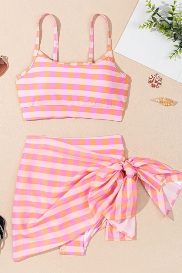 SYNZ Plaid Print High Waist Bikini Set! - Image 4