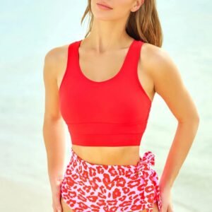 Two-Tone Tied Two-Piece Swimsuit