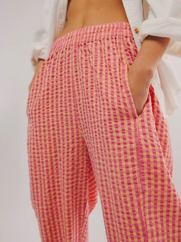 Becoming June Plaid Elastic Waist Pants - Image 2