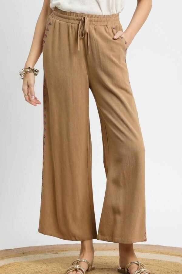 Umgee Wide Leg Drawstring Pants - Image 4