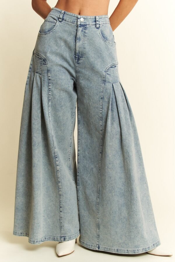Jade By Jane Jade By Jane High-Waist Pleated Wide Leg Jeans - Image 2