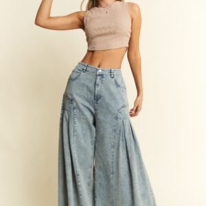 Jade By Jane Jade By Jane High-Waist Pleated Wide Leg Jeans