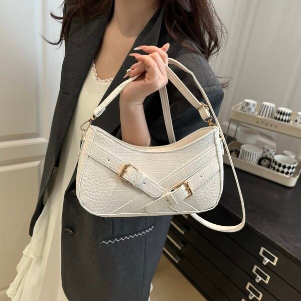 Crocodile Pattern Underarm Shoulder Bag - Image 4