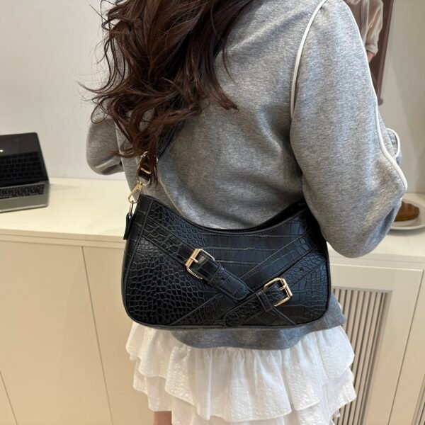 Crocodile Pattern Underarm Shoulder Bag - Image 5