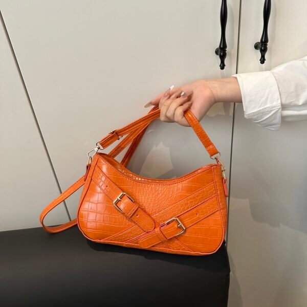 Crocodile Pattern Underarm Shoulder Bag - Image 3