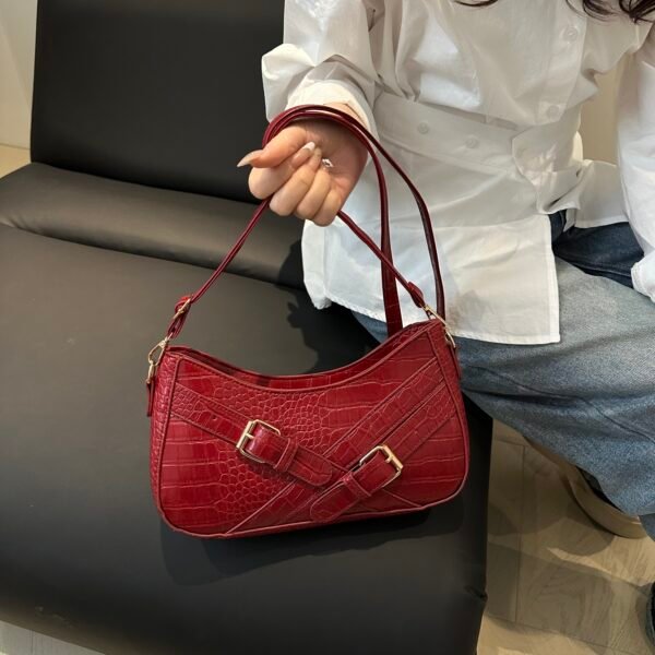 Crocodile Pattern Underarm Shoulder Bag