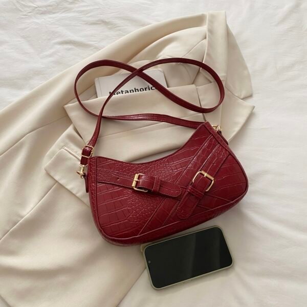 Crocodile Pattern Underarm Shoulder Bag - Image 2