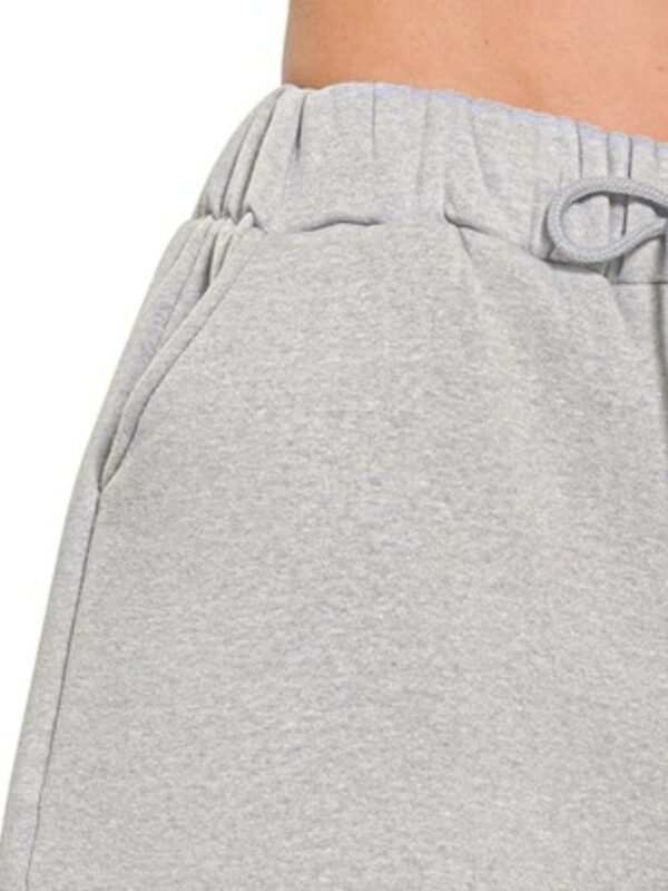 Zenana Zenana Fleece Drawstring Short Pants With Pockets - Image 2