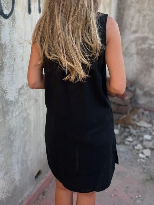 Full Size Notched Sleeveless Mini Dress Plus Size - Image 5