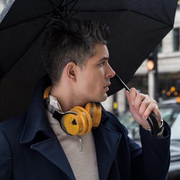 E7 Active Noise Cancelling Bluetooth Over-ear Headphones, Yellow - Image 2