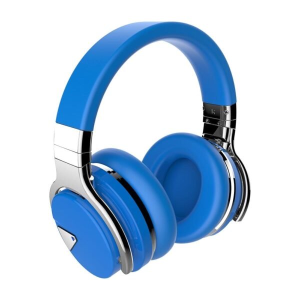 E7 Active Noise Cancelling Bluetooth Over-ear Headphones，Blue - Image 4