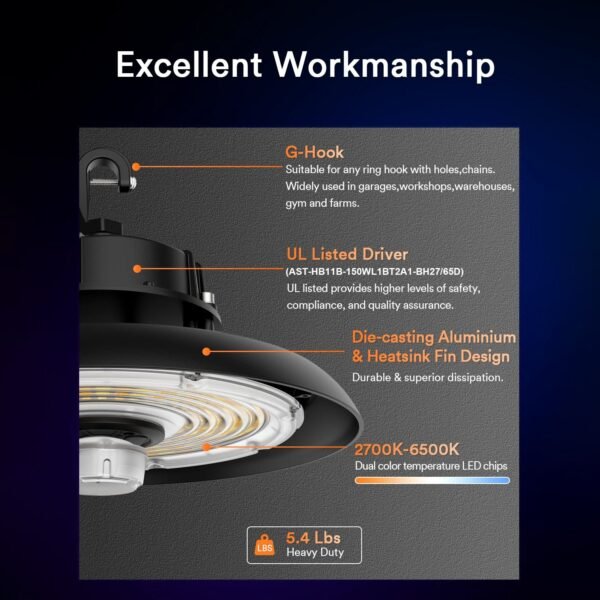 Smart UFO LED High Bay Light 150W - Image 4