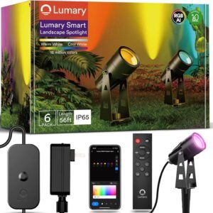 Smart LED Outdoor Landscape Lights RGBAI Spotlight (6 Pack)