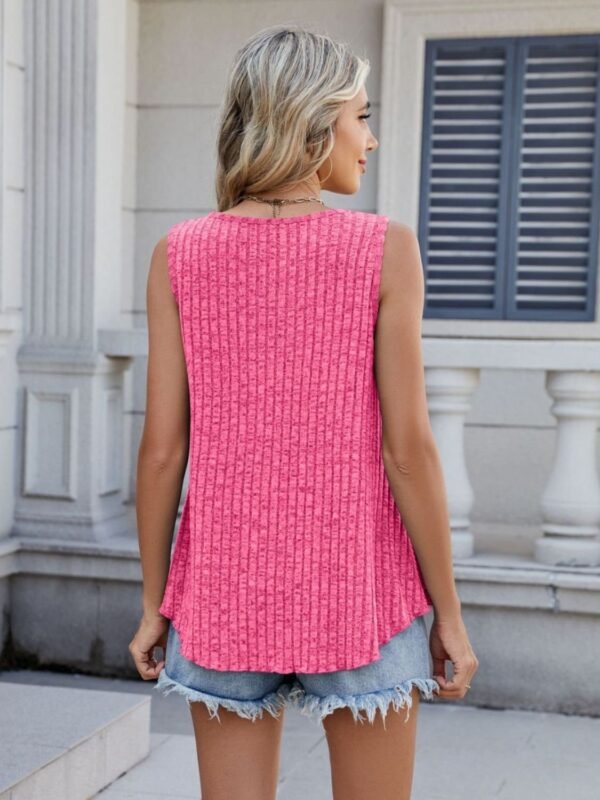LA Miere Ribbed Round Neck Tank - Image 2