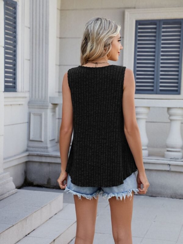 LA Miere Ribbed Round Neck Tank - Image 7