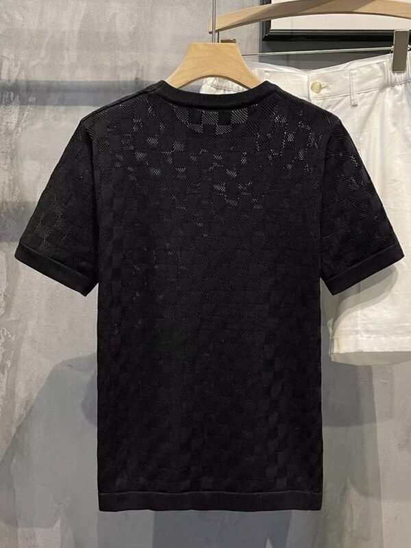 Vivid Style Men's Full Size Checkered Round Neck Short Sleeve T-Shirt Plus Size - Image 5