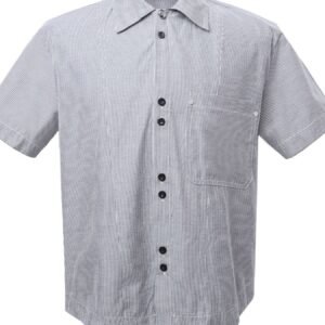 TrendMaster Men's Buttone Down Short Sleeve Striped Shirt