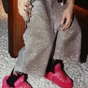 Men's Rhinestone Shorts with Pockets
