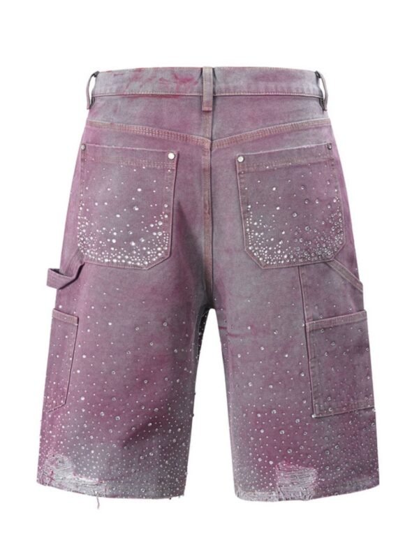 Men's Rhinestone Shorts with Pockets - Image 3