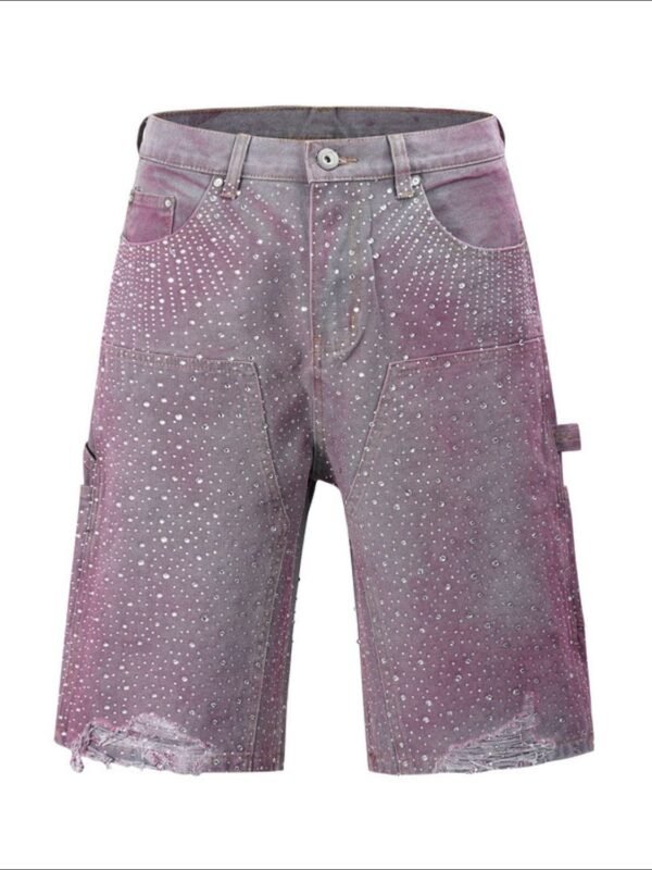 Men's Rhinestone Shorts with Pockets - Image 4