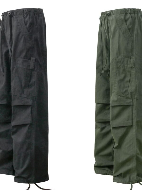 TrendMaster Men's Cargo Pants with Drawstring Hem - Image 2