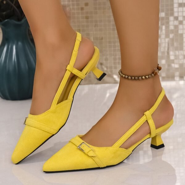 Classy Ballet Flats Point Toe Kitten Heels Pumps