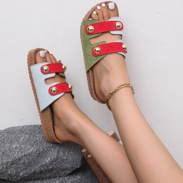 Classy Ballet Flats Open Toe Platform Sandals - Image 5
