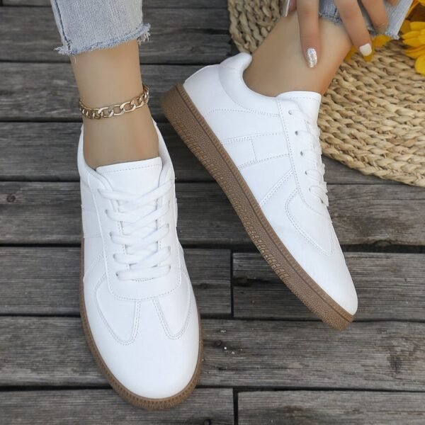 Classy Ballet Flats Round Toe Platform Sneakers - Image 2