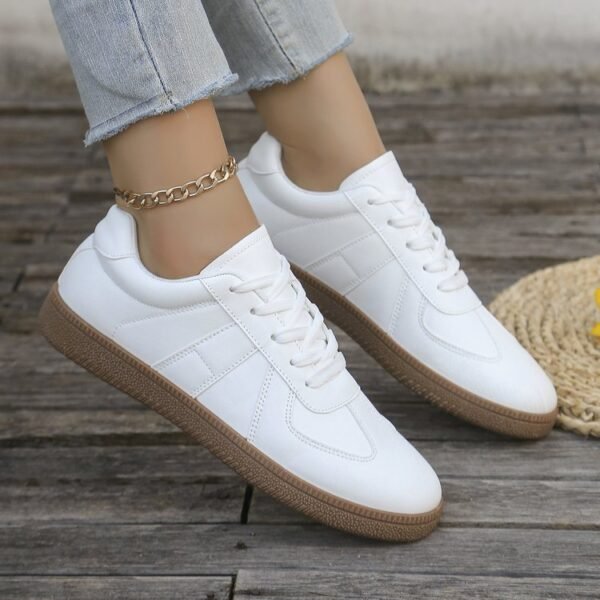 Classy Ballet Flats Round Toe Platform Sneakers - Image 4