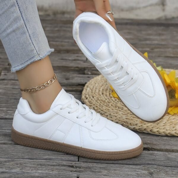 Classy Ballet Flats Round Toe Platform Sneakers - Image 5
