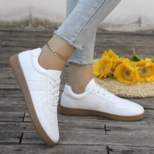 Classy Ballet Flats Round Toe Platform Sneakers