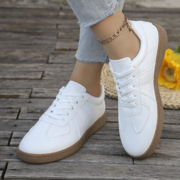Classy Ballet Flats Round Toe Platform Sneakers - Image 3