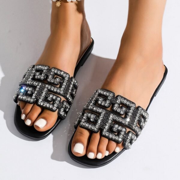 Classy Ballet Flats Open Toe Flats Sandals - Image 4