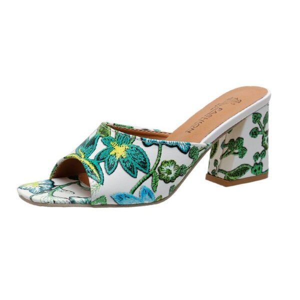 Mirage Platform Printed Block Heels Sandals - Image 6