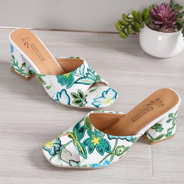 Mirage Platform Printed Block Heels Sandals - Image 5