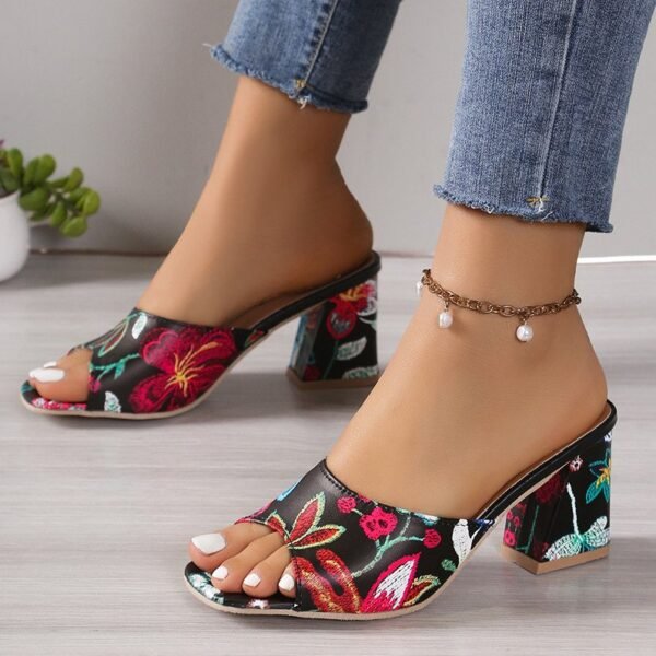 Mirage Platform Printed Block Heels Sandals - Image 2