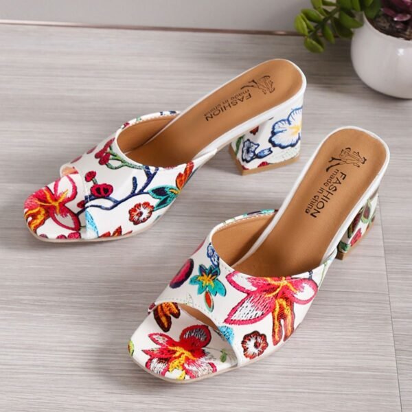 Mirage Platform Printed Block Heels Sandals - Image 3