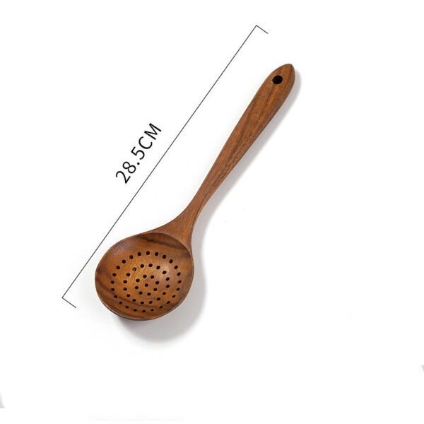 Teak Unlacquered Solid Wood Spatula Non-Stick Wok Stir-Fry Spatula - Image 6