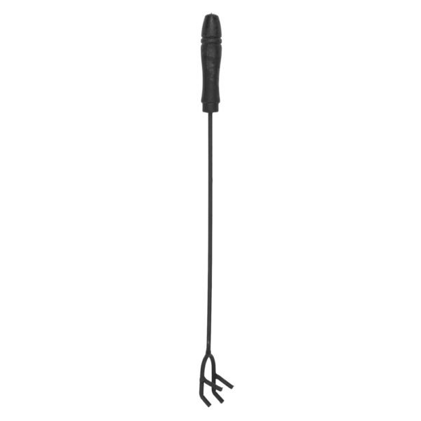 22in Wrought Iron Round Bent Leg Black Firewood Brazier - Image 8