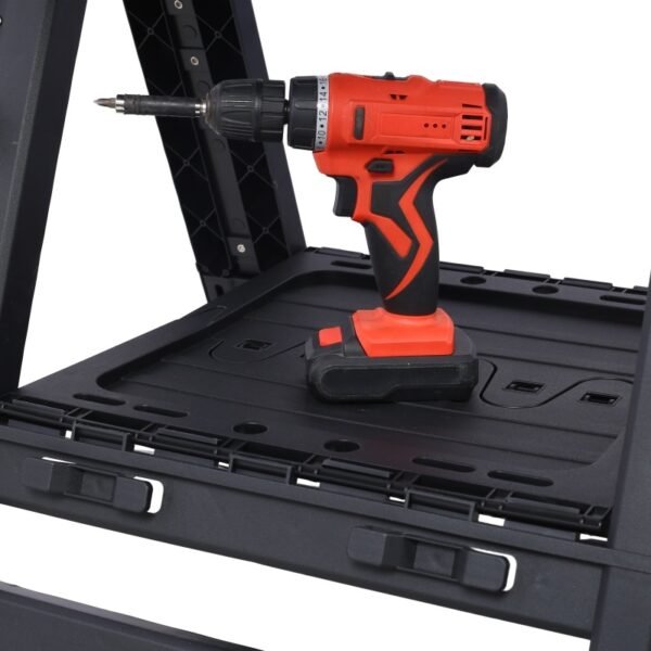 Portable Folding Workbench, Sawhorse And Workbench In One, Heavy-duty, With 2 Clamps - Image 6