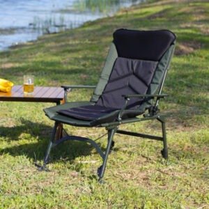 Camping Lounge Chair, Portable Folding Recliner With Adjustable Backrest, Suitable For Indoor And Outdoor Camping, Beach Hiking, Fishing
