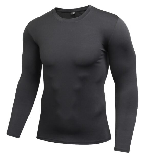 Men's Blank Long Sleeve Compression Top - Image 4