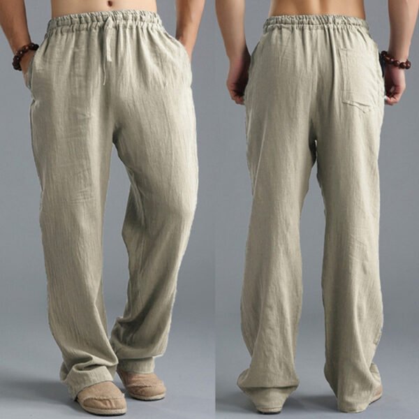 Men's Breathable Linen Loose Casual Sports Pants - Image 10