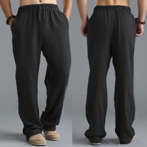 Men's Breathable Linen Loose Casual Sports Pants - Image 9