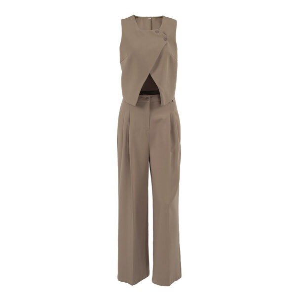 Sleeveless Vest High Waist Pants Suit - Image 4