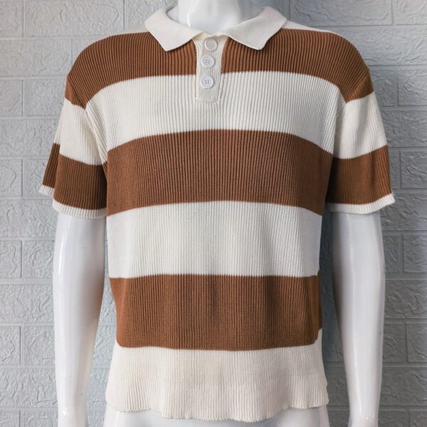 Mens Clothing Summer Fashion Lapel Sweater Short Sleeve Men Clothing Men Wears - Image 5