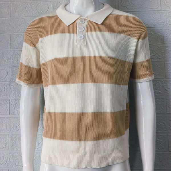 Mens Clothing Summer Fashion Lapel Sweater Short Sleeve Men Clothing Men Wears - Image 4