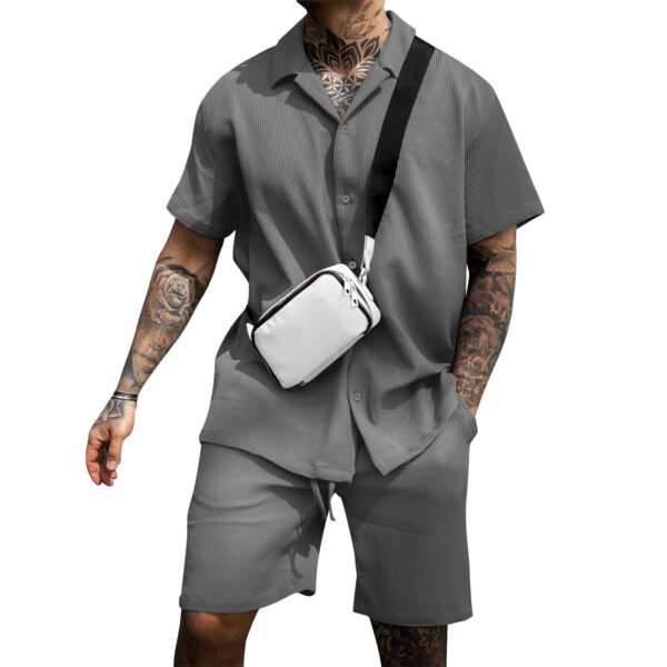 Men's Casual And Comfortable Polo Short-sleeved Shorts Suit - Image 9