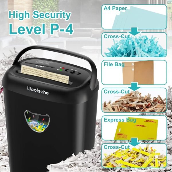 Paper Shredder, 14 Cross Cutting, 6.6 Gallon Paper Basket, P-4 Security Level, 3 Mode Designs - Suitable For Home And Office Anti Paper Jam Heavy-duty Shredders, FBA Shipping - Image 3