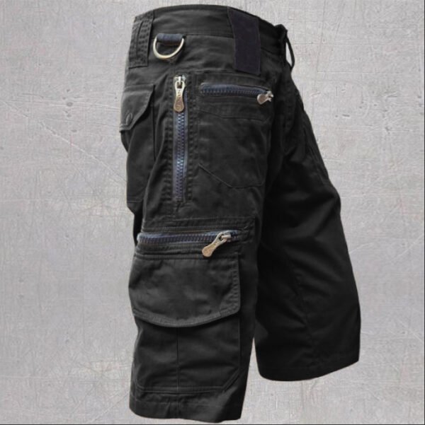 Loose Straight Summer Plus Size Trend Casual Multi-bag Pure Cotton Workwear Shorts Men - Image 2